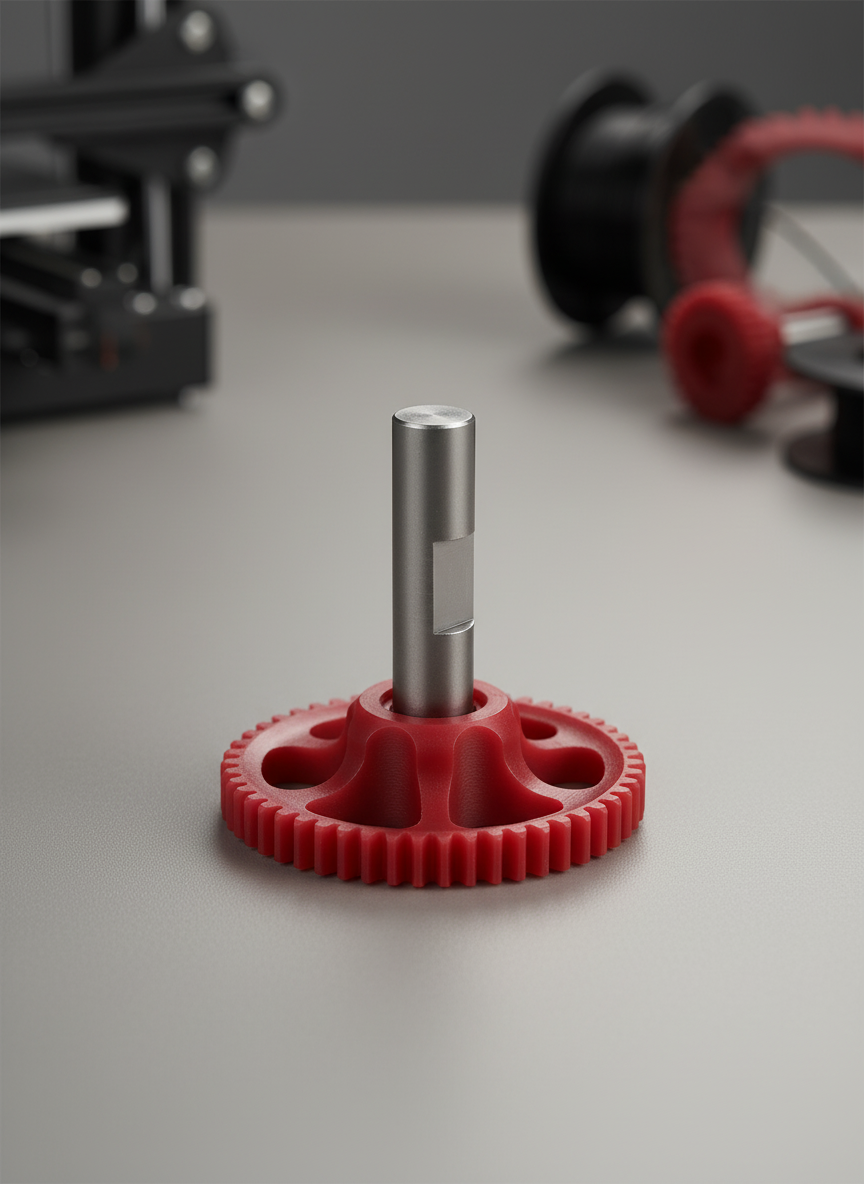 Миниатюра Шестерня Dual Drive для 3D-принтера, красная 1