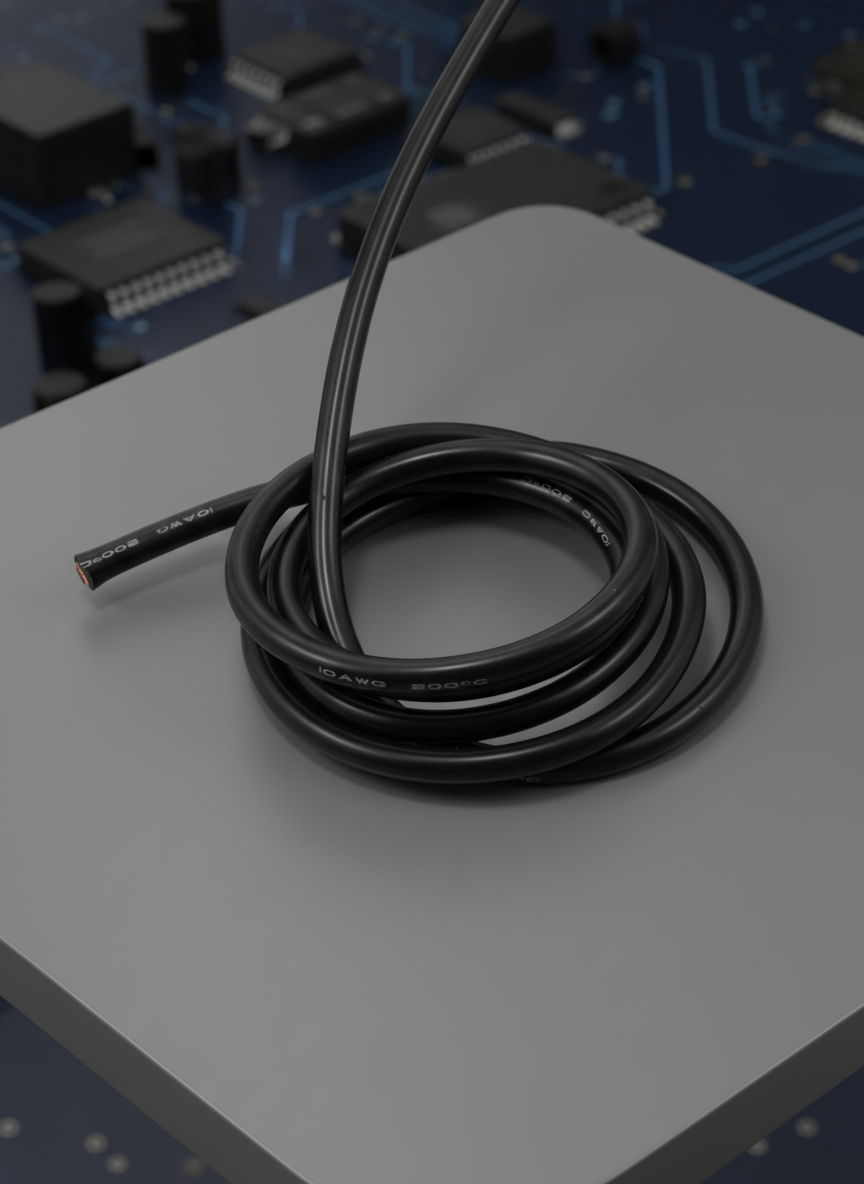 Миниатюра Силовой провод 24AWG 80/0.06 OD 1.8MM черный Rake 1