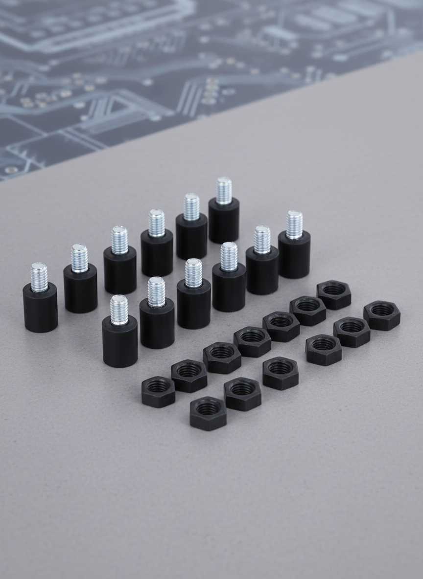 Миниатюра Антивибрационные резиновые демпферы стойки контроллера M3*7+4.5 с гайками (12 шт) 1