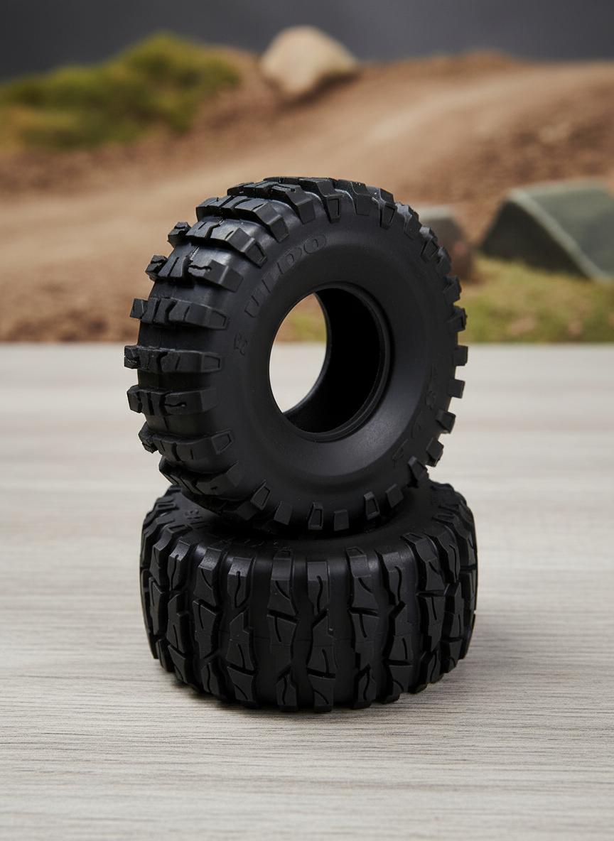 Миниатюра Резина HobbySoul 2.2 дюймов для RC моделей масштаба 1:10-1:12 (2шт) 1