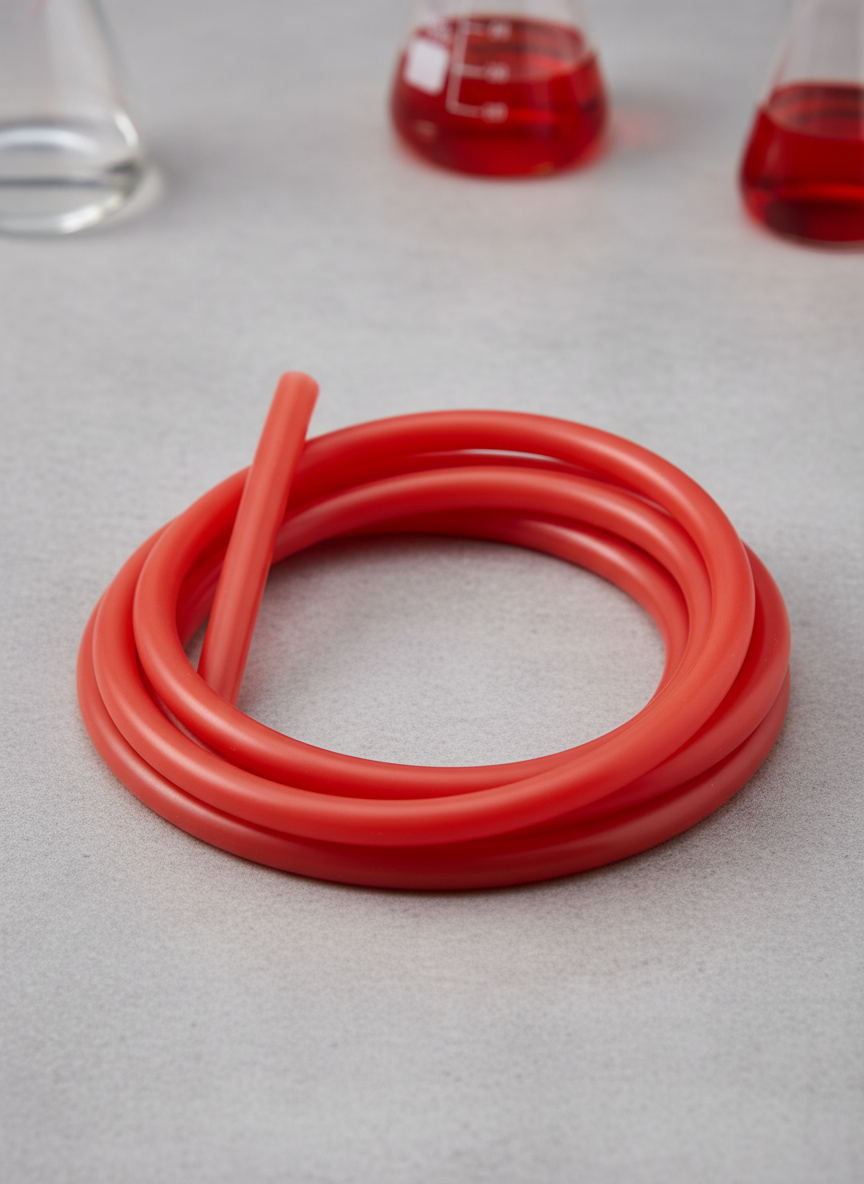 Миниатюра Латексная трубка 5.2 x 2.5 x 1000 мм, красная 1