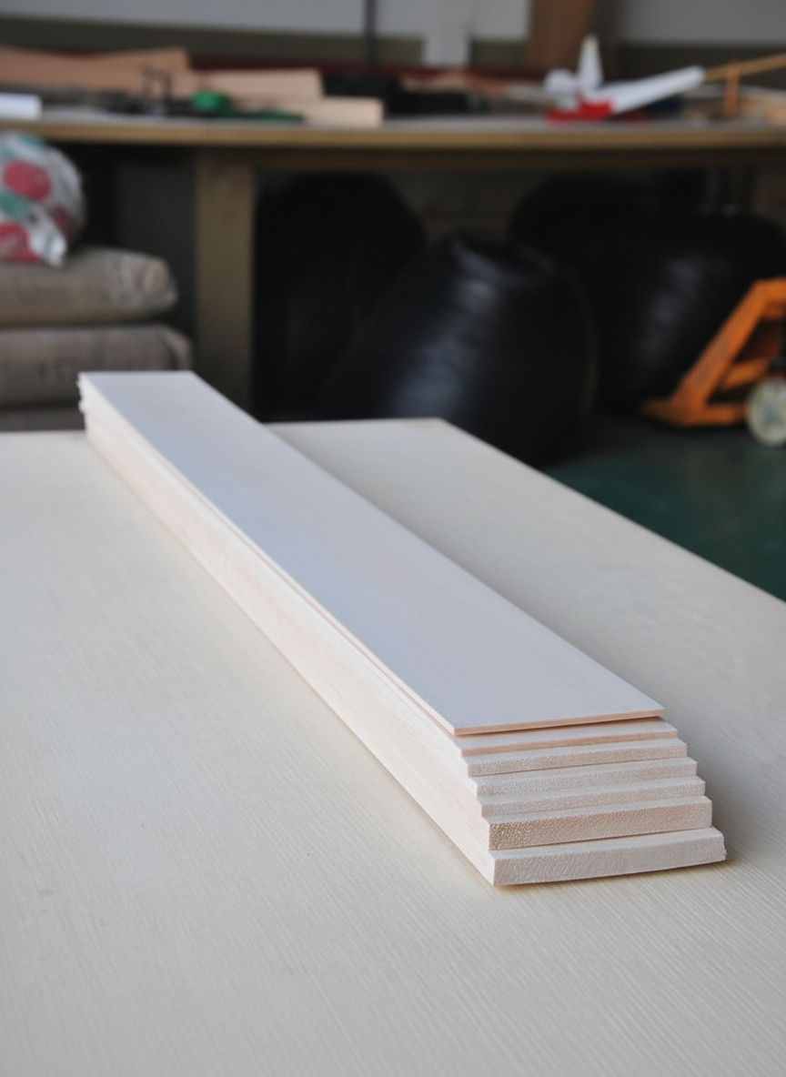 Миниатюра Лист бальзы 1 x 100 x 1000 цельный мм для авиамоделирования 1