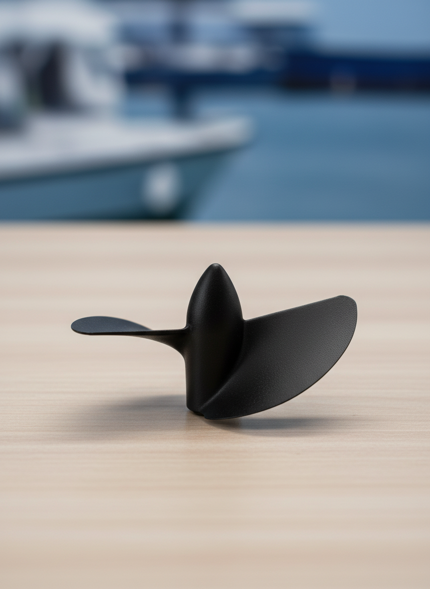 Миниатюра Гребной винт 39 х 27,5 мм, 2 лопасти, М4, правый, черный 1