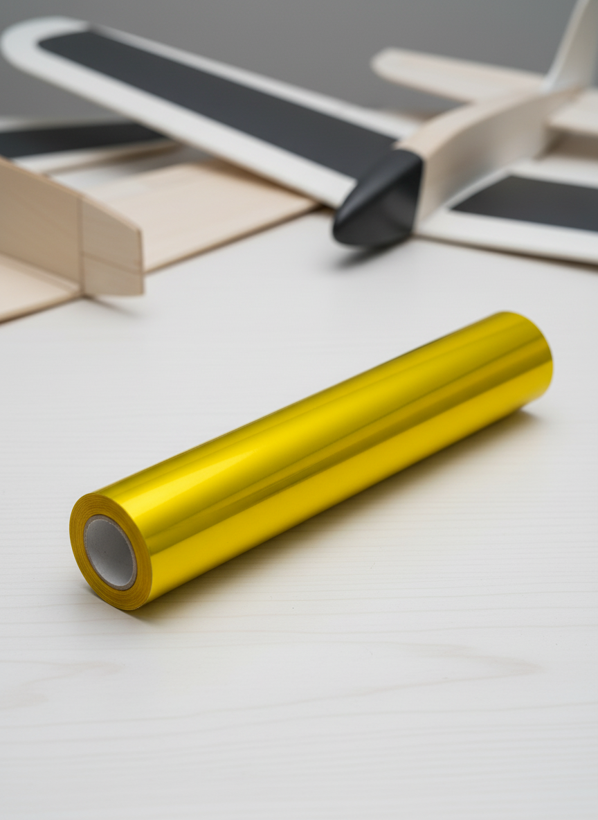 Миниатюра Пленка для обтяжки авиамоделей, ярко-желтая, 638 мм 1
