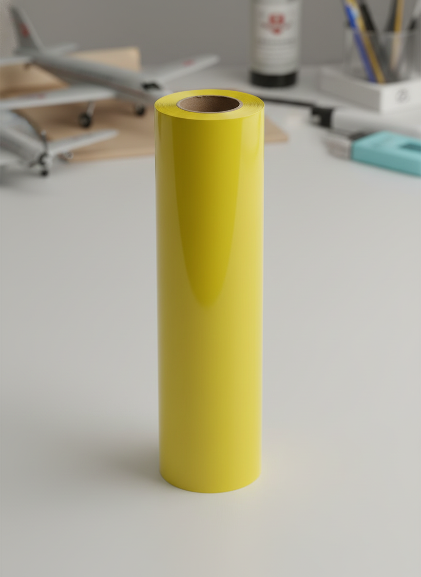 Миниатюра Пленка для обтяжки авиамоделей Haoye, светло-желтая 1