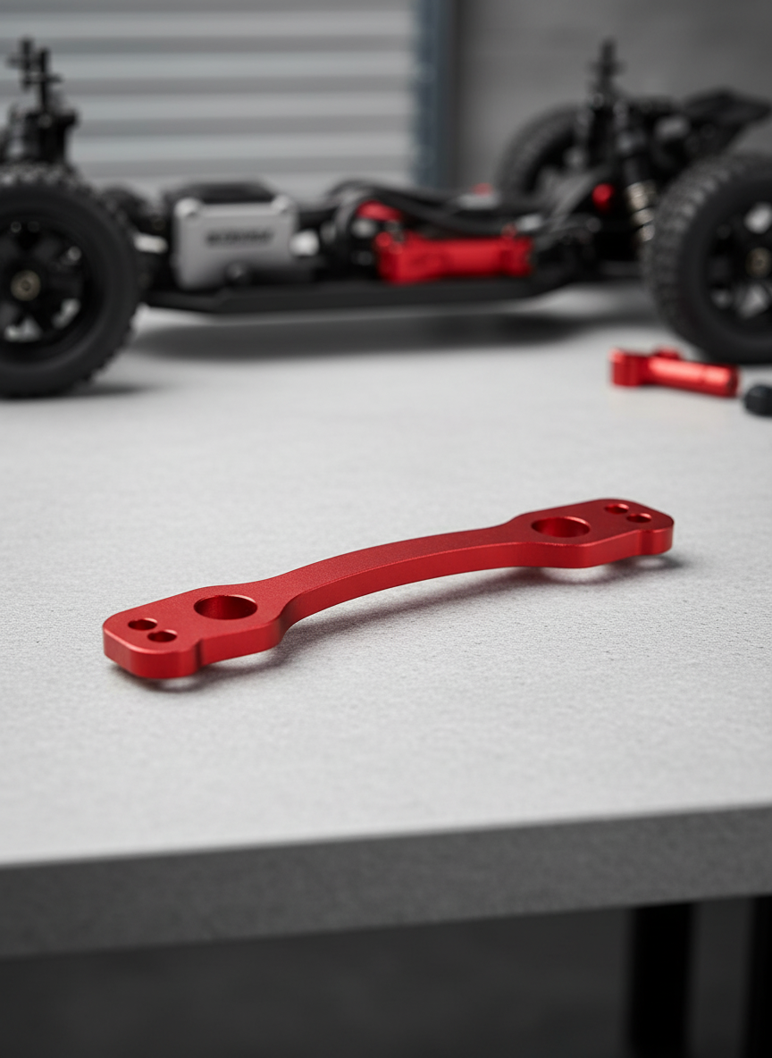 Миниатюра Рулевая рейка алюминиевая красная ARRMA для RC моделей 1/8 1
