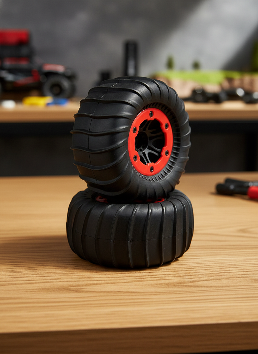Миниатюра Комплект колес резина HobbySoul 2.2'' для RC моделей 1/10, 1/12 1