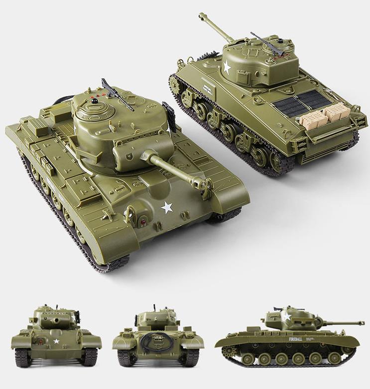 Миниатюра Танковый бой Heng Long Sherman vs Pershing M26 1/30 6