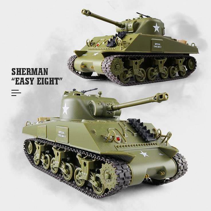 Миниатюра Танковый бой Heng Long Sherman vs Pershing M26 1/30 9