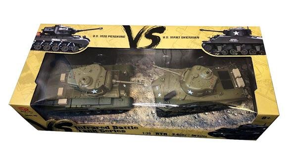 Миниатюра Танковый бой Heng Long Sherman vs Pershing M26 1/30 11