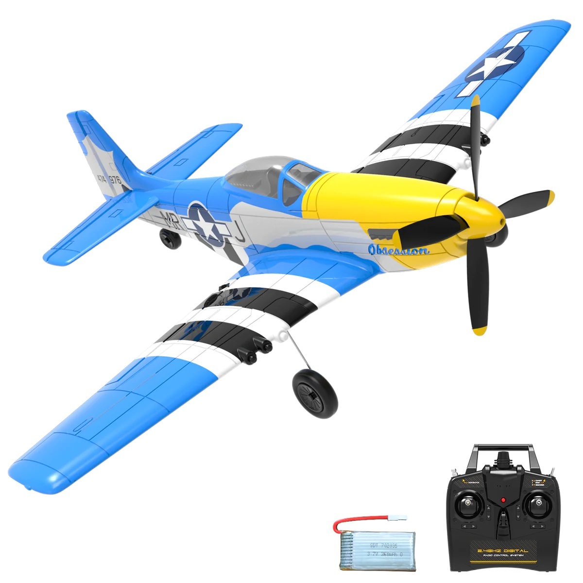 Миниатюра Радиоуправляемый самолет Volantex Mustang P-51 RTF 4