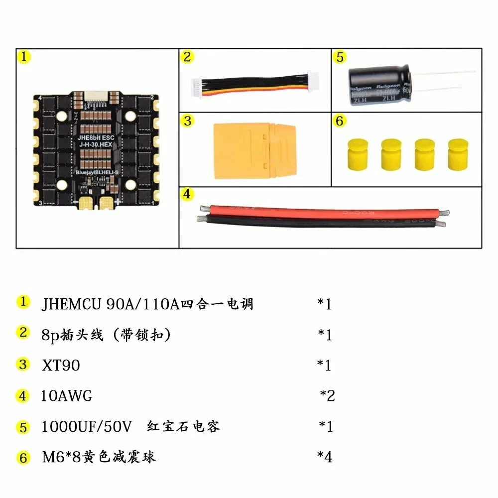 Миниатюра Стэк JHEMCU F405 110A 8S Flytower 9