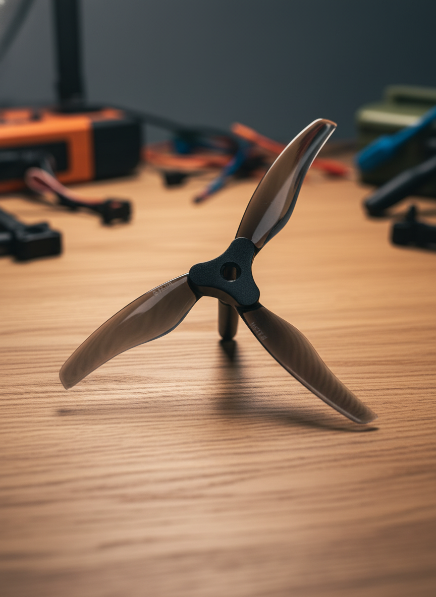 Миниатюра Пропеллеры Gemfan Floppy Proppy 5135, 5.1 x 3.5 дюймов, 3-х лопастные, черные 1