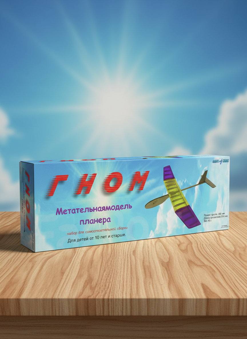 Миниатюра Метательная модель планера "Гном" 1