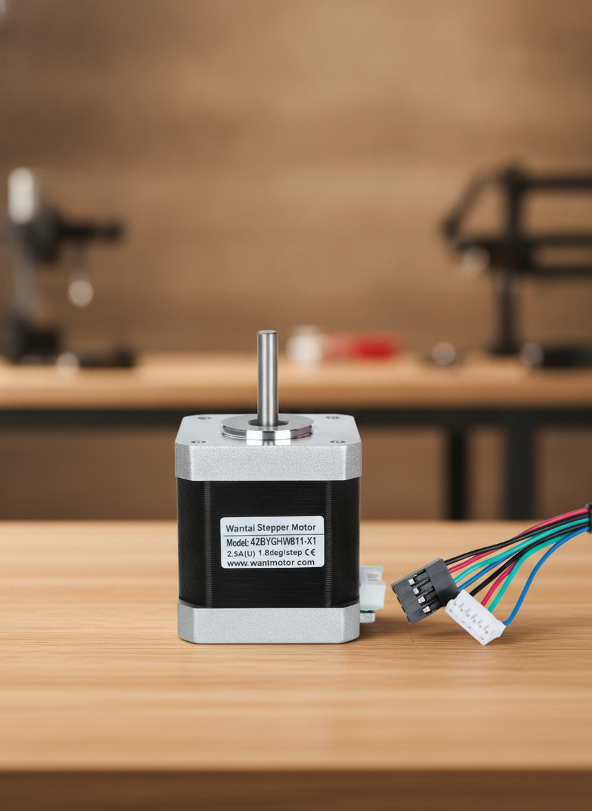 Миниатюра Шаговый двигатель Wantai Stepper Motors 42BYGHW817-X1 1