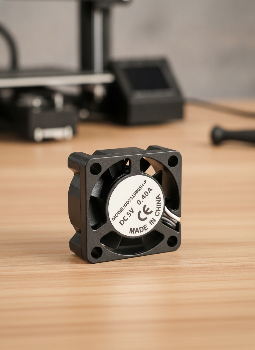Миниатюра Вентилятор 25x25x10мм 5V 0.25A на подшипниках для Bambu Lab P1 1