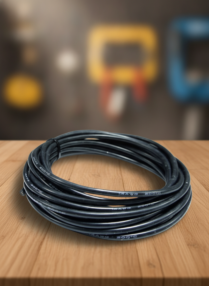 Миниатюра Кабель Rake 14AWG 707/0.06 черные, OD 3.4 мм 3