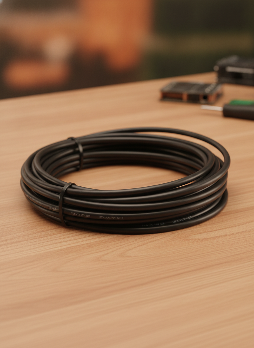 Миниатюра Кабель Rake 14AWG 707/0.06 черные, OD 3.4 мм 1