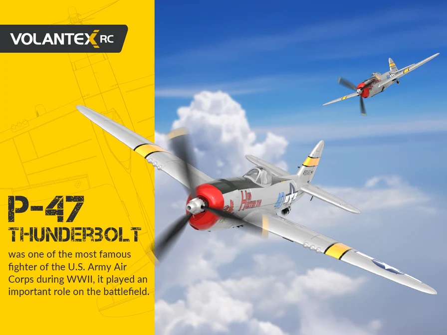 Миниатюра RC самолет VOLANTEXRC P47 Thunderbolt с гироскопом Xpilot для начинающих 761-16 5