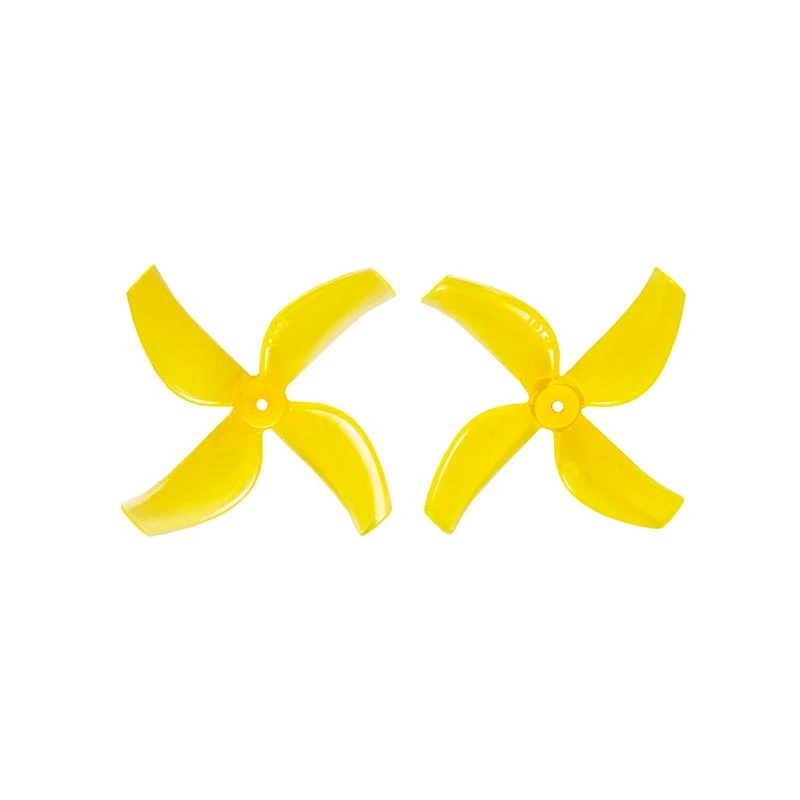 Миниатюра Пропеллер Gemfan 40мм 1,6" 1613 4-х лопастной под вал 1.5mm (Light Yellow) 4 пары 1