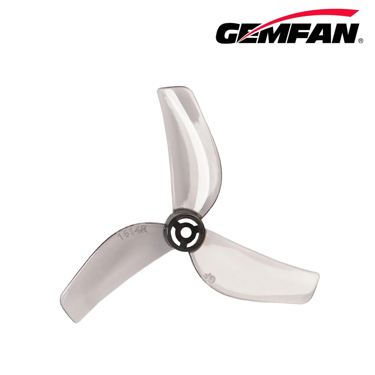 Миниатюра Пропеллер Gemfan 40мм 1,6" 1613 3-х лопастной под вал 1.5mm (Clear Gray) 4 пары 2