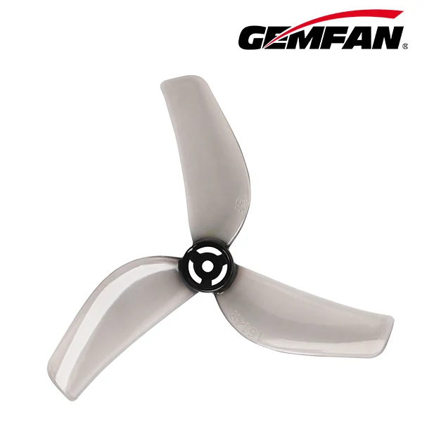 Миниатюра Пропеллер Gemfan 40мм 1,6" 1613 3-х лопастной под вал 1.5mm (Clear Gray) 4 пары 3