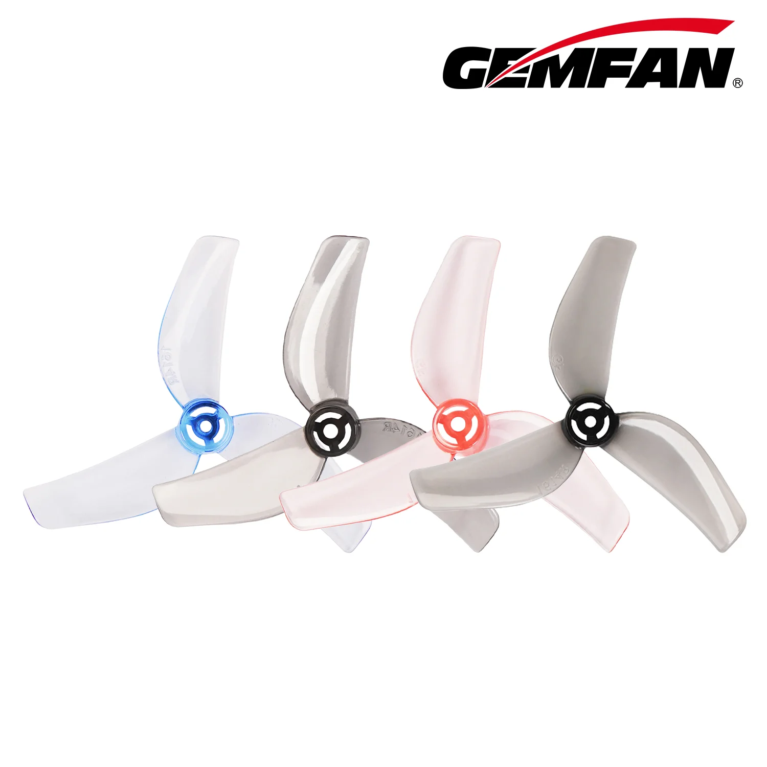 Миниатюра Пропеллер Gemfan 40мм 1,6" 1614 3-х лопастной под вал 1.5mm (Pink) 4 пары 3