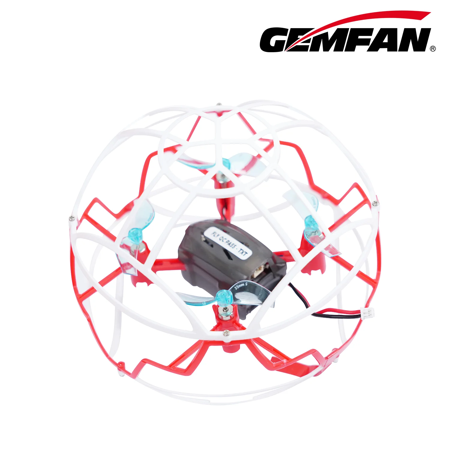 Миниатюра Пропеллер Gemfan 35mm PC 2-х лопастной на вал 1mm (Radioactive Green) 4 пары 5