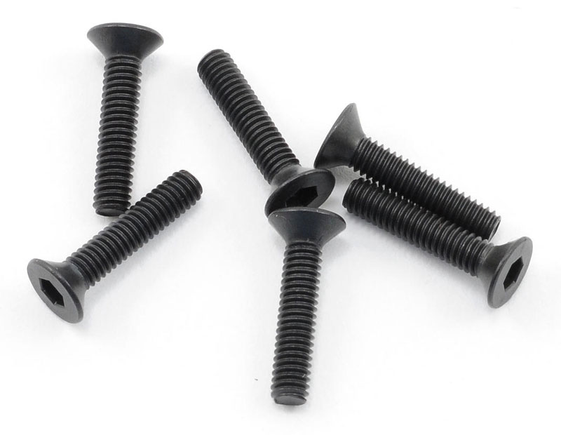 Миниатюра Screws, 2.5x12mm countersunk machine (hex drive) (6) TRA2526 2