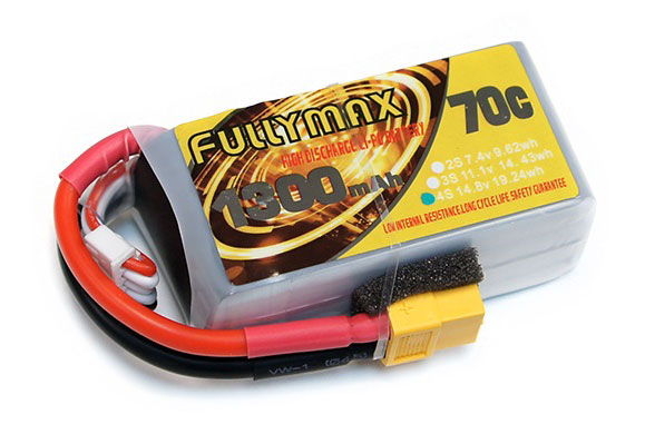 Миниатюра Аккумулятор LiPo Fullymax 14.8V 850мАч 70C FB850XT-4S 2