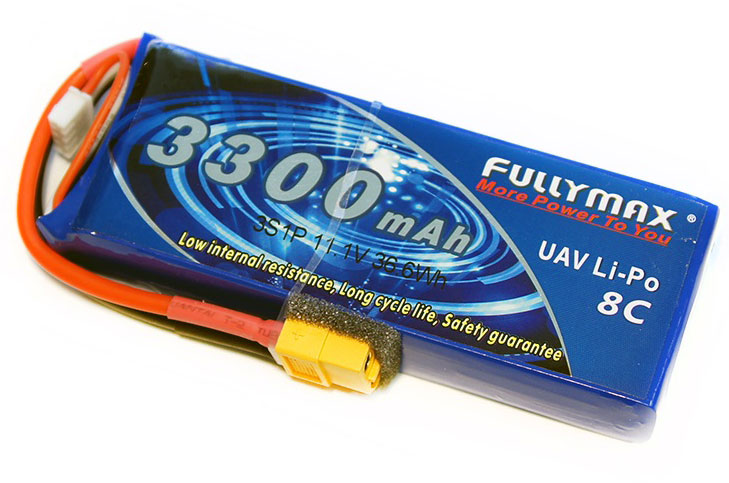 Миниатюра Аккумулятор LiPo Fullymax 11.1V 3300мАч 8C (XT60) FB3300HE-11.1V 2