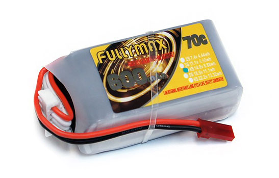 Миниатюра Аккумулятор LiPo Fullymax 14.8V 600мАч 80C (JST) FB600XT-4S 2