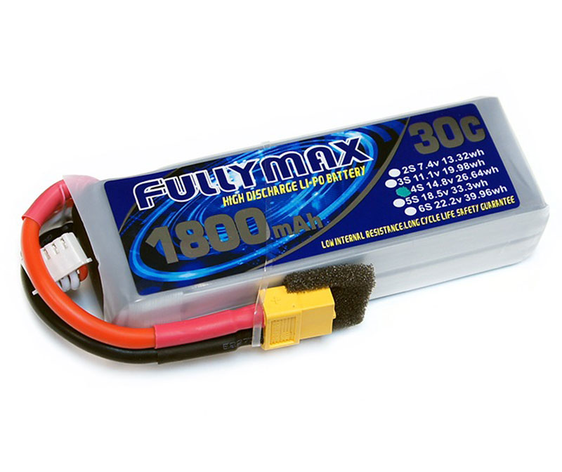 Миниатюра Аккумулятор LiPo Fullymax 14.8V 1800мАч 30C FB1800HP-4S 2