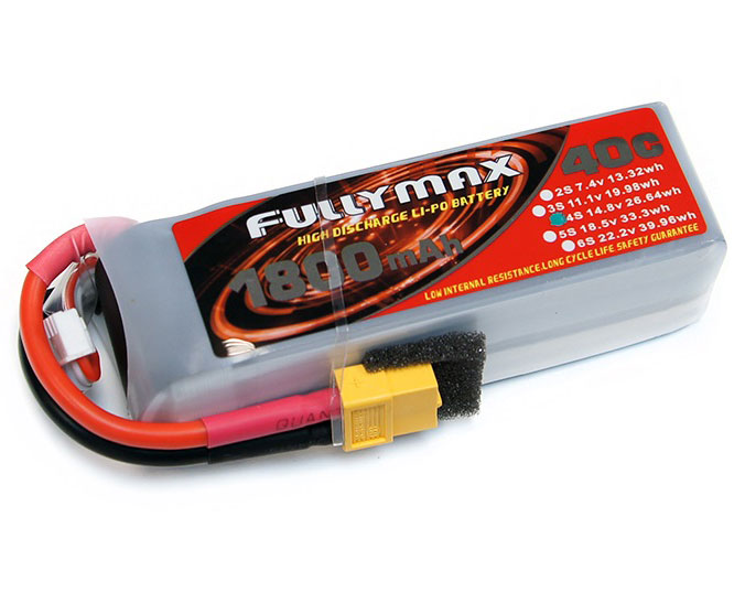 Миниатюра Аккумулятор LiPo Fullymax 14.8V 1800мАч 40C FB1800XP-4S 2