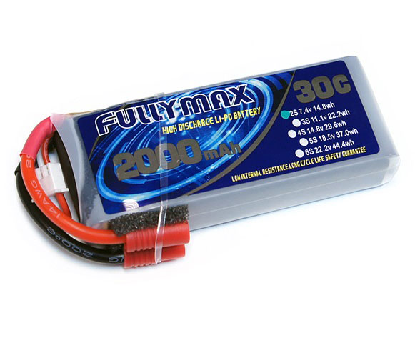 Миниатюра Аккумулятор LiPo Fullymax 7.4V 2000мАч 30C FB2000HP-2S 2
