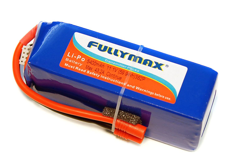 Миниатюра Аккумулятор LiPo Fullymax 11.1V 5400мАч 8C (Walkera) FB5400HE-3S-WK 2