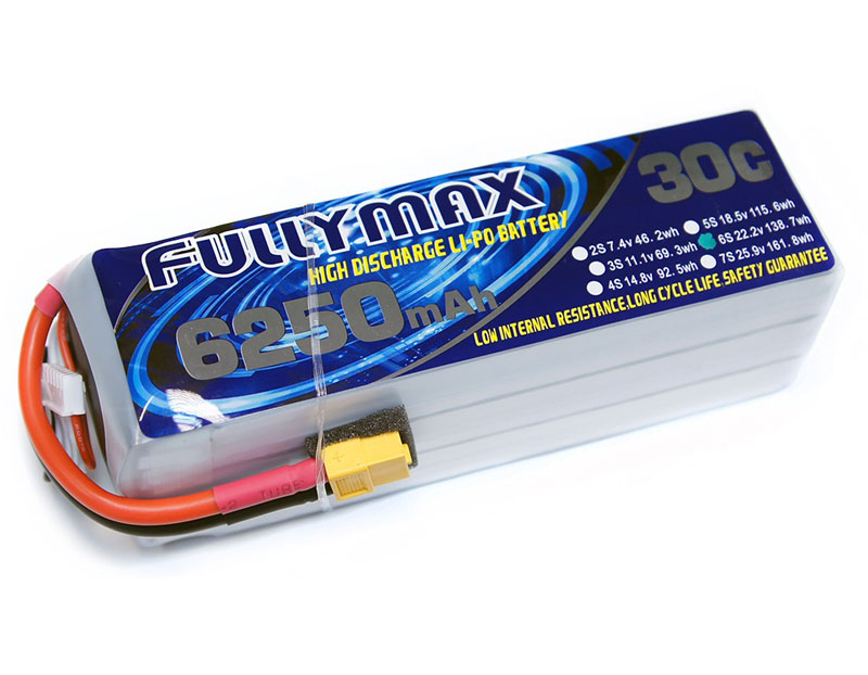 Миниатюра Аккумулятор LiPo Fullymax 22.2V 6250мАч 30C FB6250HP-6S 2