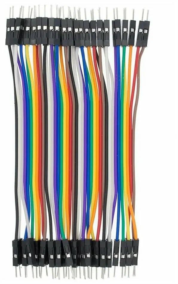 Миниатюра Провода-перемычки DuPont для радиоконструктора "папа-папа" 10 см 2